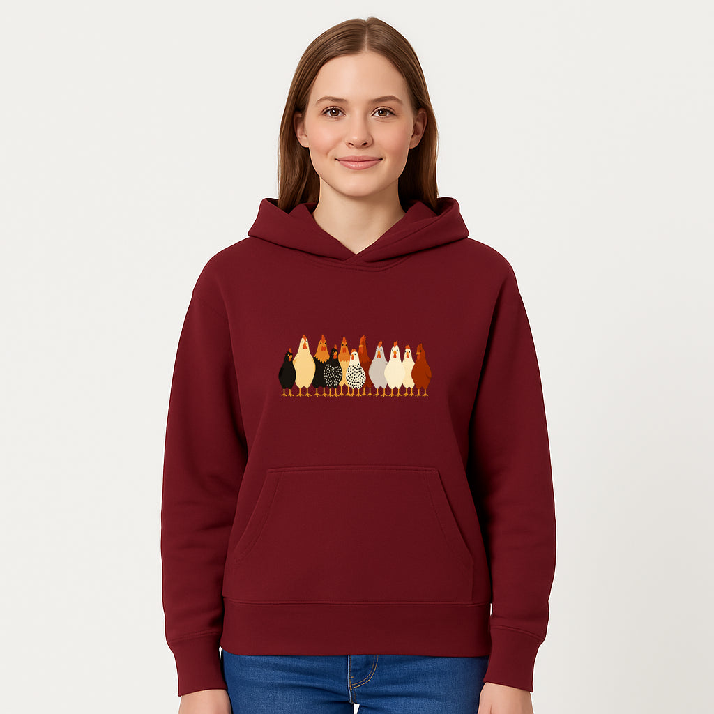 Colorful Chicken Collection Art Print - Farmhouse Decor, Cute Poultry Illustration, Kitchen Wall Art, Animal Lover Gift - Hoodie 1757922483585.jpg