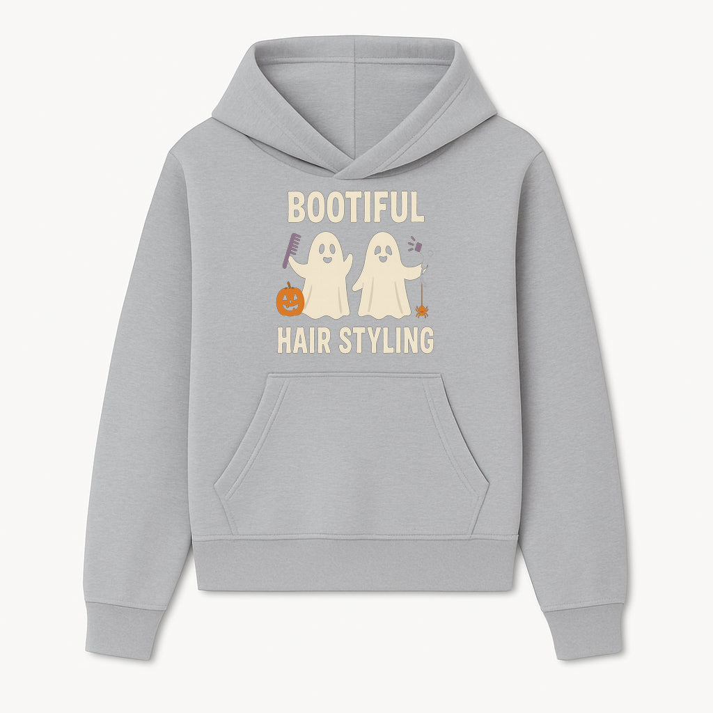 Bootiful Hair Styling Halloween Decor with Ghosts, Pumpkin, and Spider - Cute Salon Sign for Spooky Season - Hoodie 1757925829306.jpg