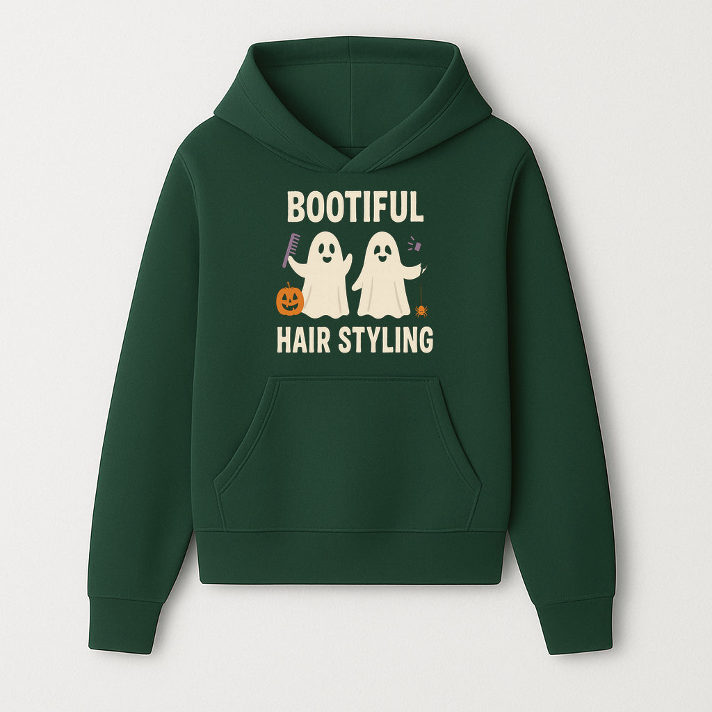 Bootiful Hair Styling Halloween Decor with Ghosts, Pumpkin, and Spider - Cute Salon Sign for Spooky Season - Hoodie 1757925829730.jpg