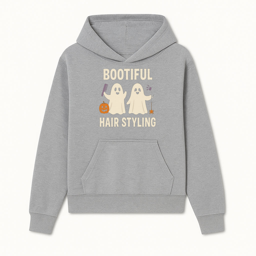 Bootiful Hair Styling Halloween Decor with Ghosts, Pumpkin, and Spider - Cute Salon Sign for Spooky Season - Hoodie 1757925829869.jpg