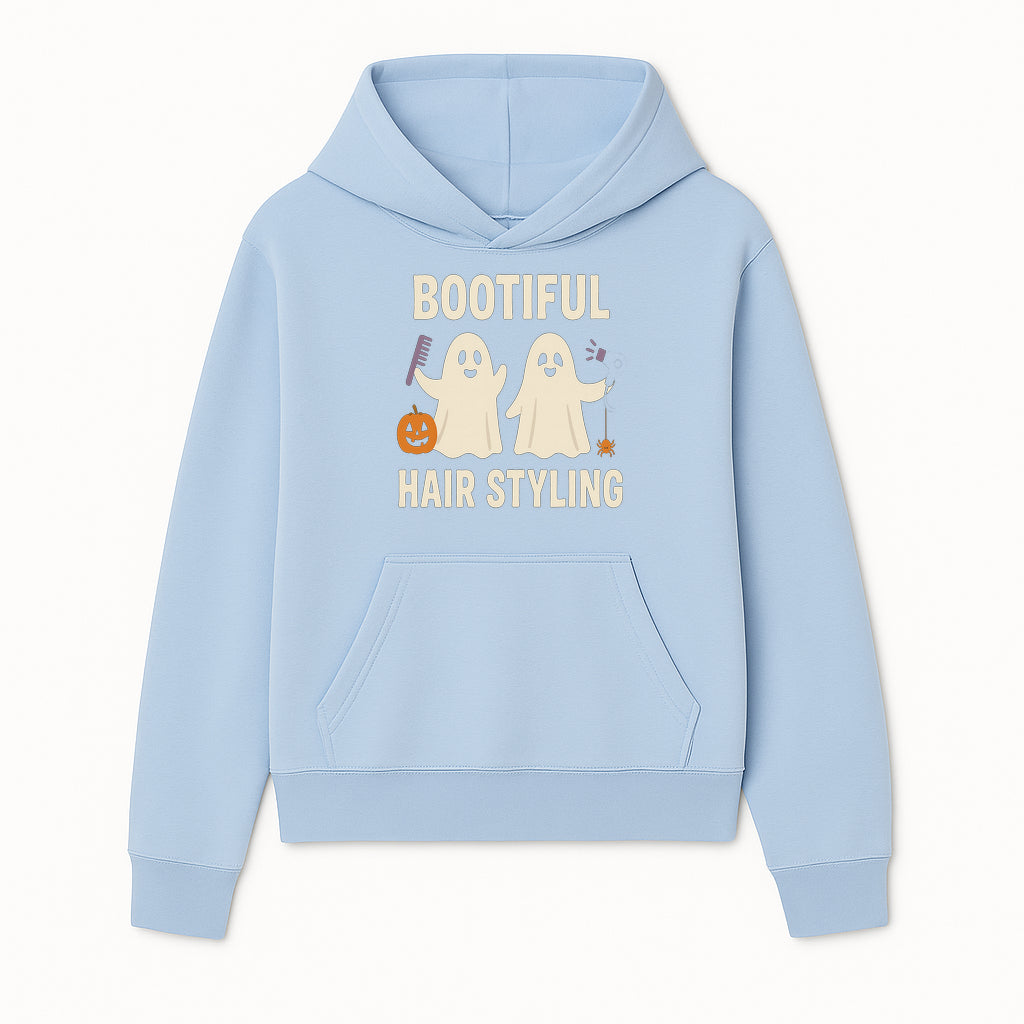 Bootiful Hair Styling Halloween Decor with Ghosts, Pumpkin, and Spider - Cute Salon Sign for Spooky Season - Hoodie 1757925830032.jpg