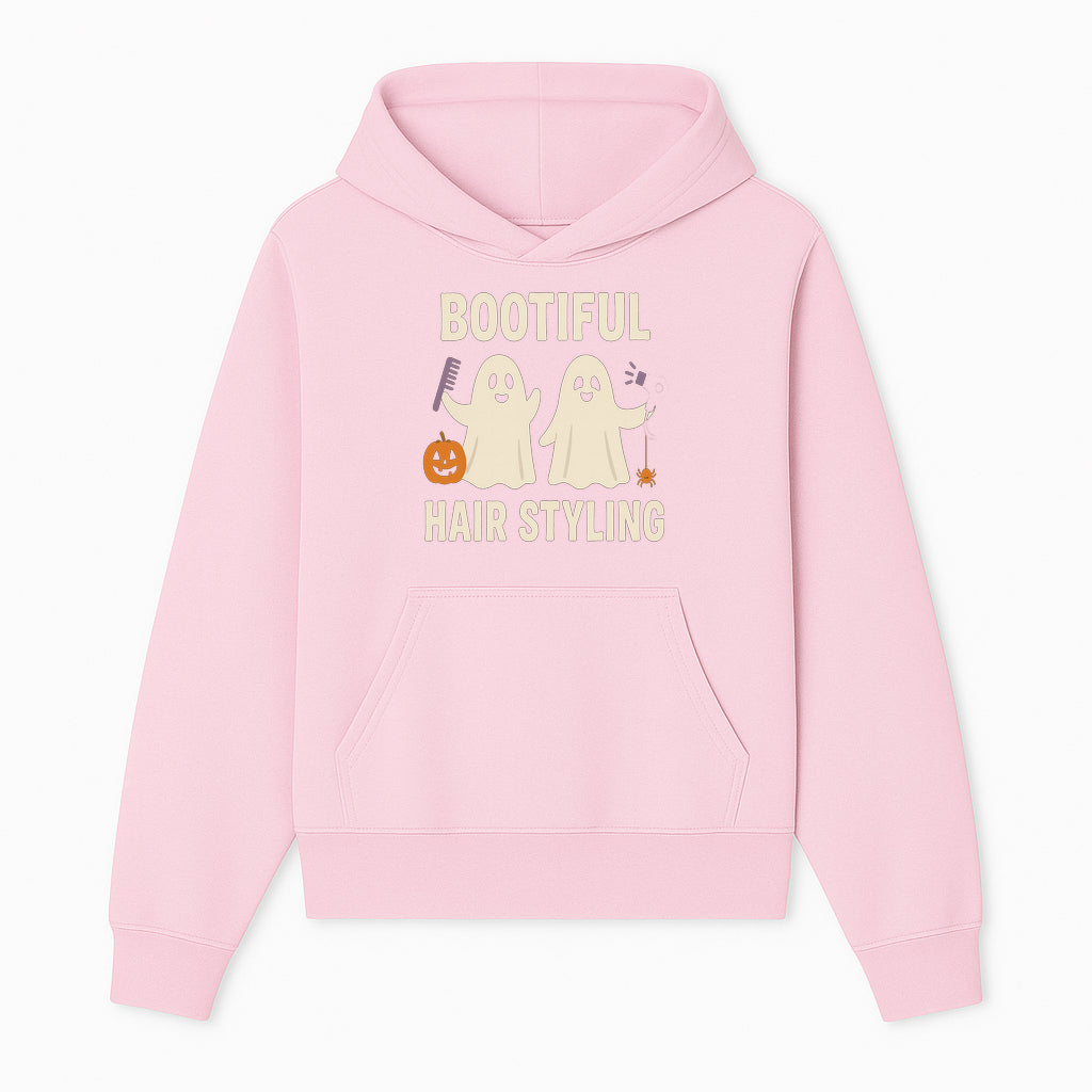 Bootiful Hair Styling Halloween Decor with Ghosts, Pumpkin, and Spider - Cute Salon Sign for Spooky Season - Hoodie 1757925830151.jpg