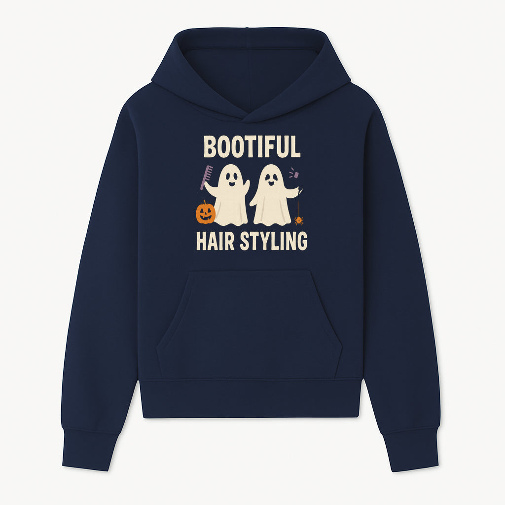 Bootiful Hair Styling Halloween Decor with Ghosts, Pumpkin, and Spider - Cute Salon Sign for Spooky Season - Hoodie 1757925830439.jpg