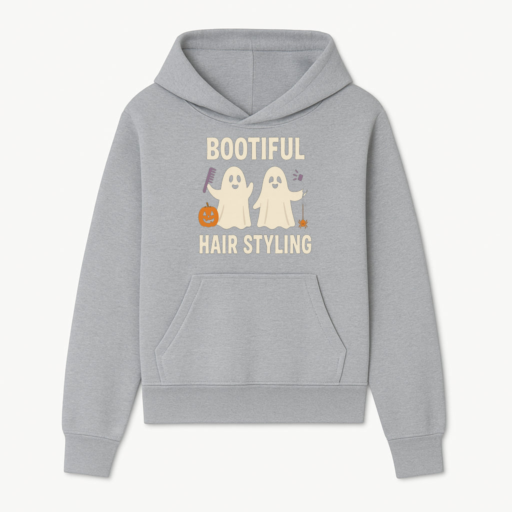 Bootiful Hair Styling Halloween Decor with Ghosts, Pumpkin, and Spider - Cute Salon Sign for Spooky Season - Hoodie 1757925830701.jpg