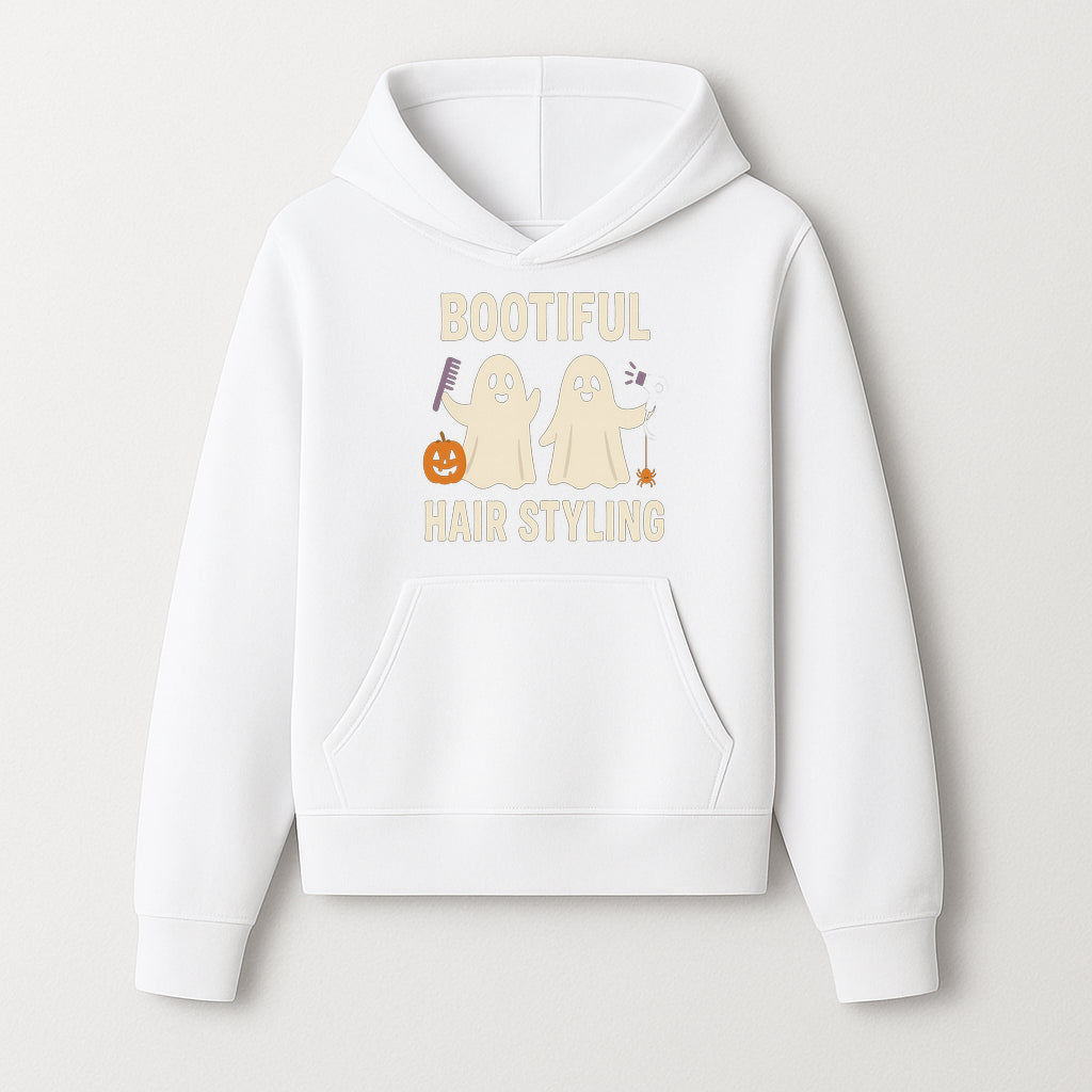 Bootiful Hair Styling Halloween Decor with Ghosts, Pumpkin, and Spider - Cute Salon Sign for Spooky Season - Hoodie 1757925830847.jpg