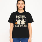 Bootiful Hair Styling Halloween Decor with Ghosts, Pumpkin, and Spider - Cute Salon Sign for Spooky Season - T-shirt 1757925835055.jpg
