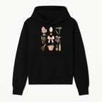 Beauty Salon Essentials Art Print | Hair Styling Tools, Chair, Mirror, Scissors, Bow | Feminine Decor for Styling Room - Hoodie 1757925836139.jpg