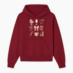 Beauty Salon Essentials Art Print | Hair Styling Tools, Chair, Mirror, Scissors, Bow | Feminine Decor for Styling Room - Hoodie 1757925837048.jpg