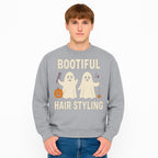 Bootiful Hair Styling Halloween Decor with Ghosts, Pumpkin, and Spider - Cute Salon Sign for Spooky Season - Sweatshirt 1757925837850.jpg