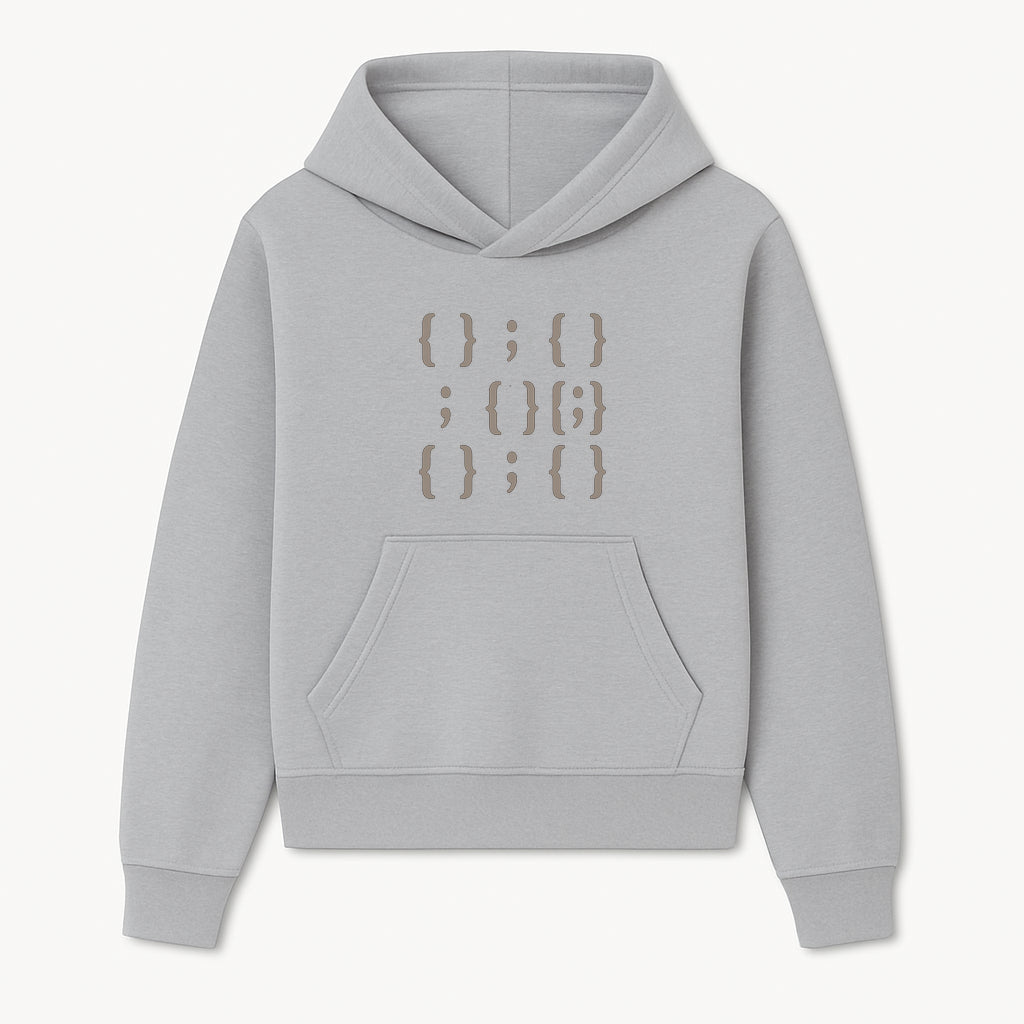 Abstract Typography Wall Art | Modern Design with Brackets and Semicolons | Minimalist Decor for Home or Office - Hoodie 1758004713643.jpg