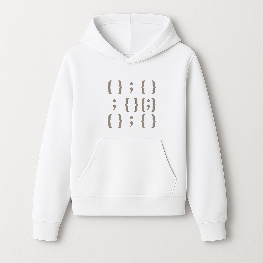 Abstract Typography Wall Art | Modern Design with Brackets and Semicolons | Minimalist Decor for Home or Office - Hoodie 1758004715406.jpg