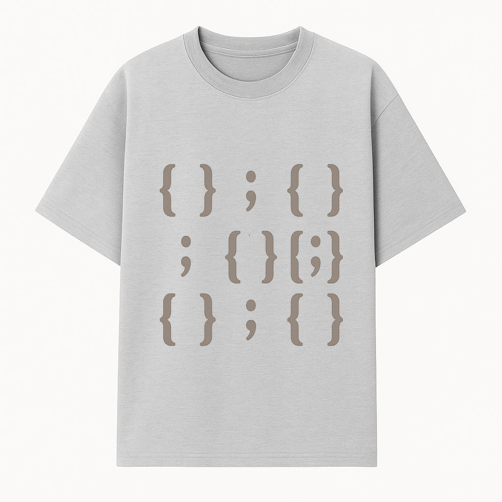 Abstract Typography Wall Art | Modern Design with Brackets and Semicolons | Minimalist Decor for Home or Office - T-shirt 1758004716915.jpg