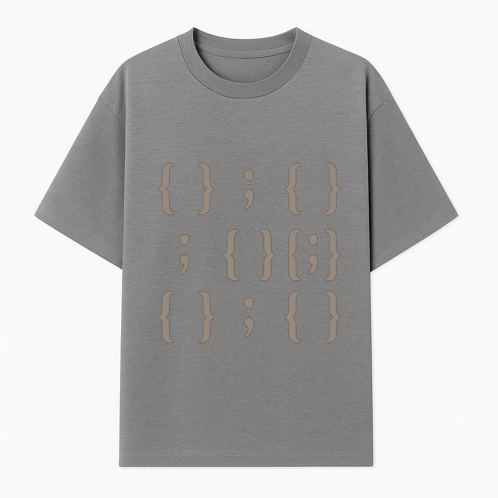 Abstract Typography Wall Art | Modern Design with Brackets and Semicolons | Minimalist Decor for Home or Office - T-shirt 1758004717590.jpg