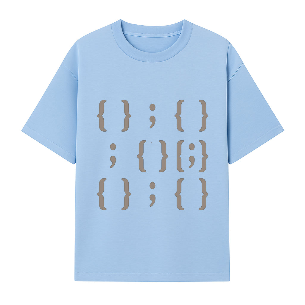 Abstract Typography Wall Art | Modern Design with Brackets and Semicolons | Minimalist Decor for Home or Office - T-shirt 1758004717763.jpg