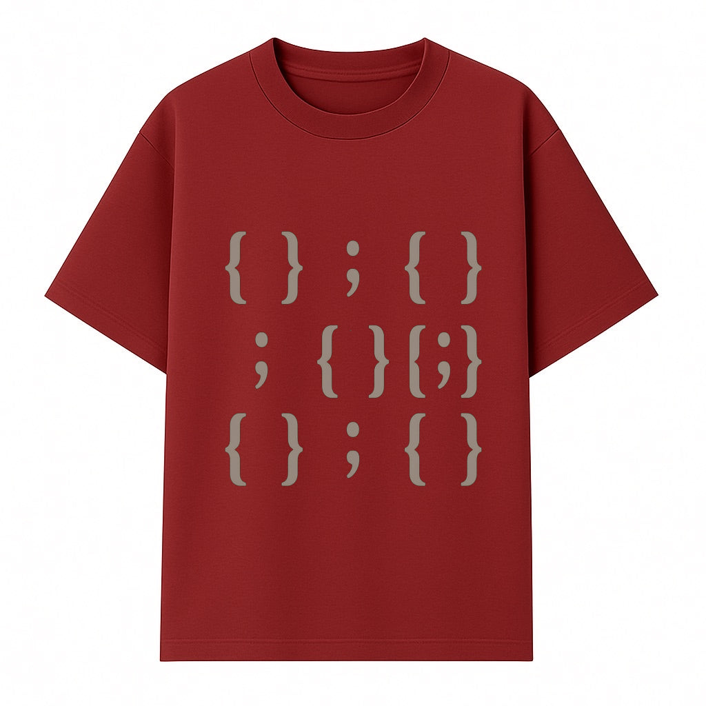 Abstract Typography Wall Art | Modern Design with Brackets and Semicolons | Minimalist Decor for Home or Office - T-shirt 1758004718074.jpg