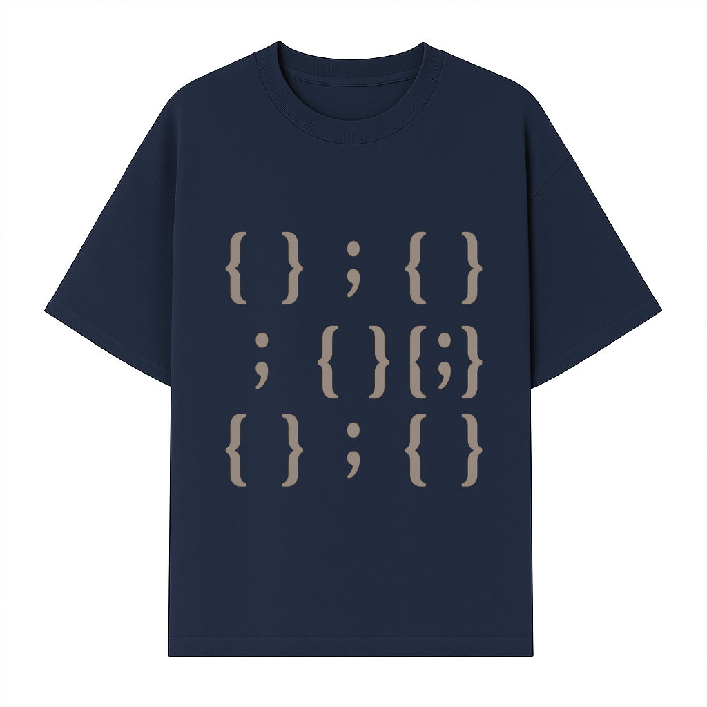 Abstract Typography Wall Art | Modern Design with Brackets and Semicolons | Minimalist Decor for Home or Office - T-shirt 1758004718278.jpg