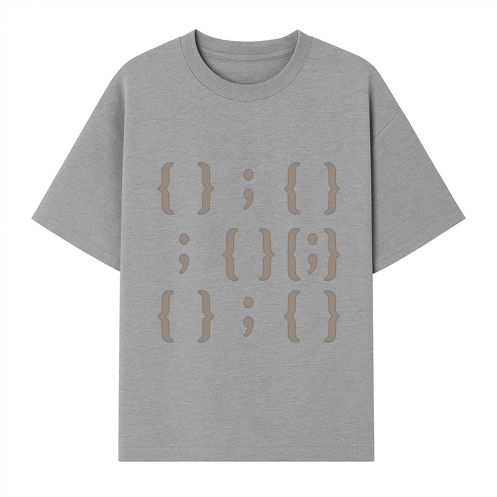 Abstract Typography Wall Art | Modern Design with Brackets and Semicolons | Minimalist Decor for Home or Office - T-shirt 1758004718642.jpg
