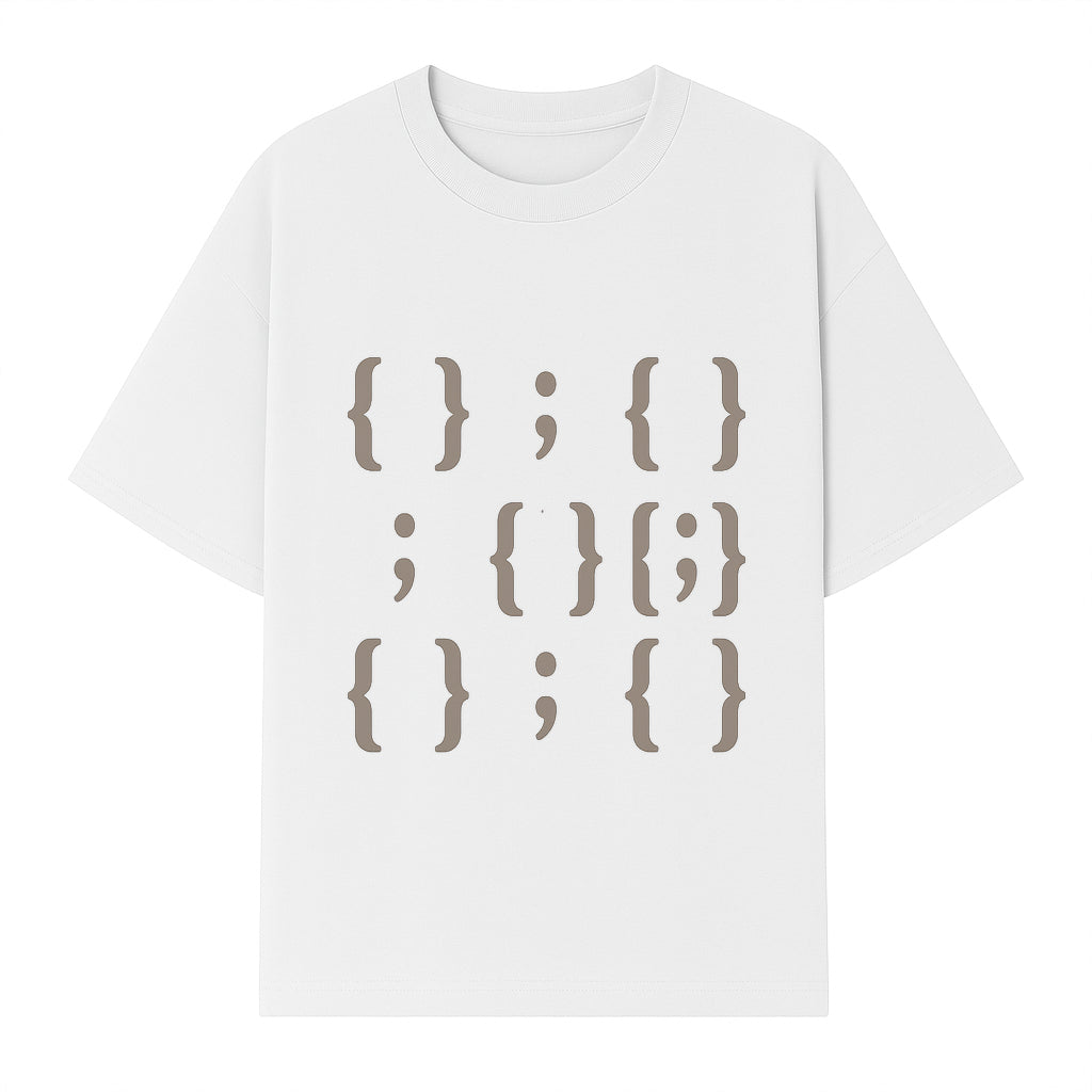 Abstract Typography Wall Art | Modern Design with Brackets and Semicolons | Minimalist Decor for Home or Office - T-shirt 1758004718812.jpg