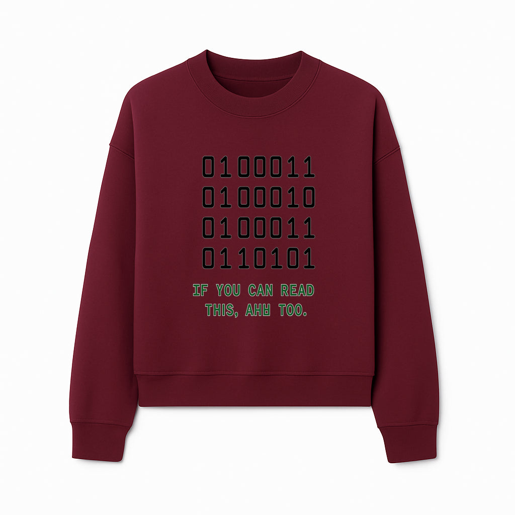 Binary Code Graphic Tee - If You Can Read This, Ahh Too - Fun Tech Shirt for Programmers, Gamers, and Nerdy Friends - Sweatshirt 1758004720082.jpg