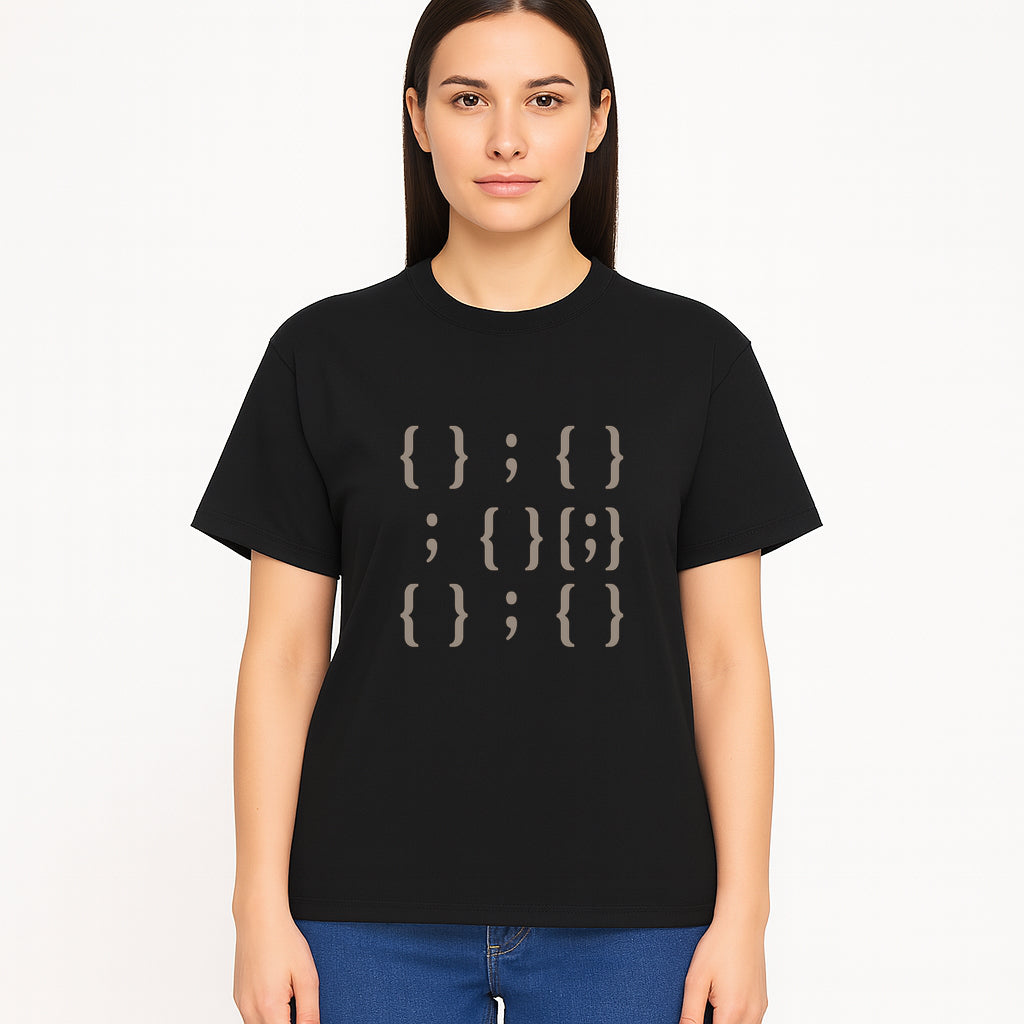 Abstract Typography Wall Art | Modern Design with Brackets and Semicolons | Minimalist Decor for Home or Office - T-shirt 1758004720143.jpg
