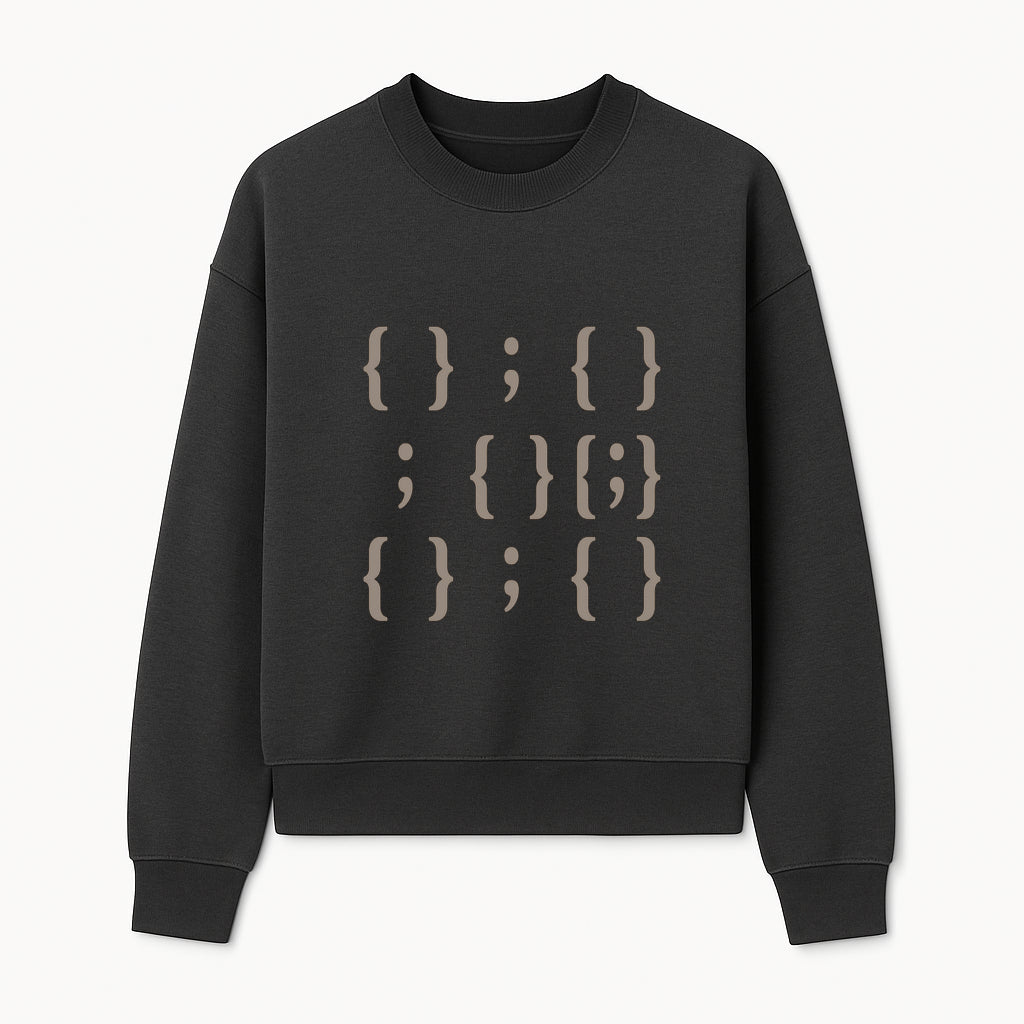 Abstract Typography Wall Art | Modern Design with Brackets and Semicolons | Minimalist Decor for Home or Office - Sweatshirt 1758004720594.jpg