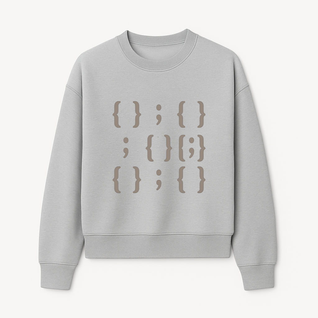 Abstract Typography Wall Art | Modern Design with Brackets and Semicolons | Minimalist Decor for Home or Office - Sweatshirt 1758004720996.jpg
