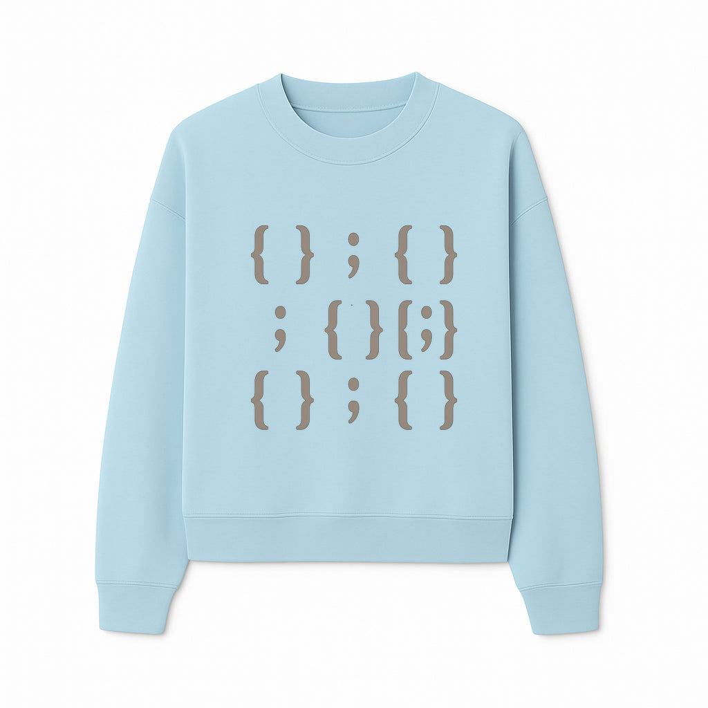 Abstract Typography Wall Art | Modern Design with Brackets and Semicolons | Minimalist Decor for Home or Office - Sweatshirt 1758004721156.jpg
