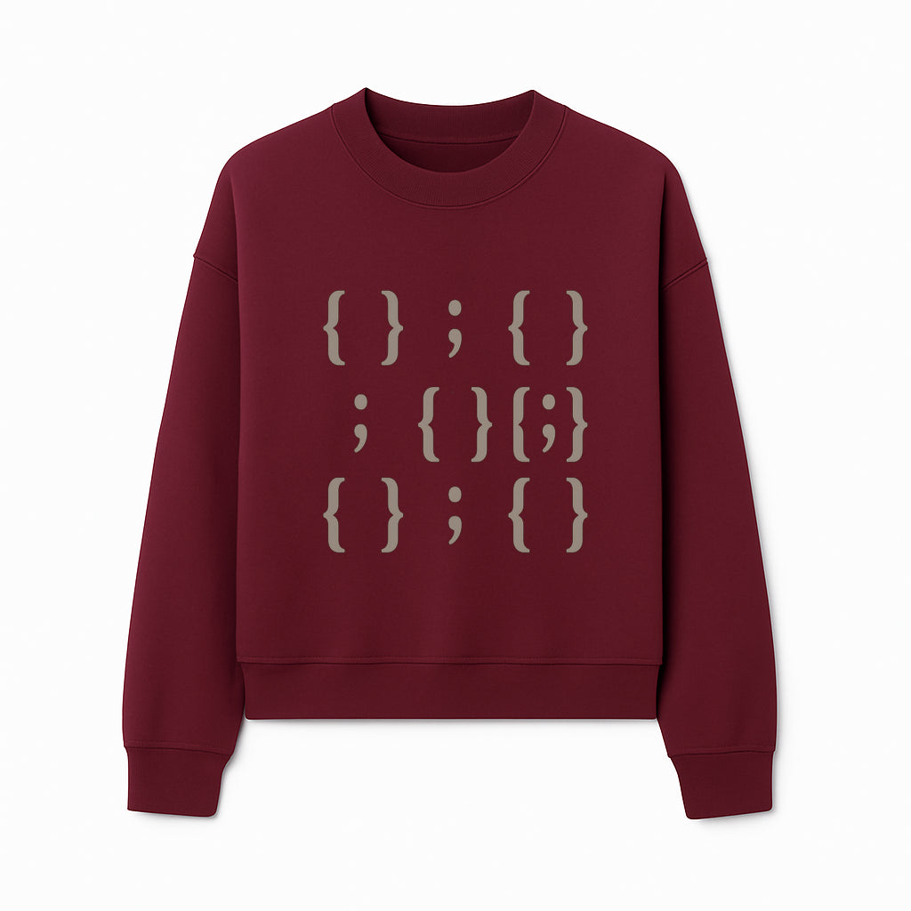 Abstract Typography Wall Art | Modern Design with Brackets and Semicolons | Minimalist Decor for Home or Office - Sweatshirt 1758004721499.jpg