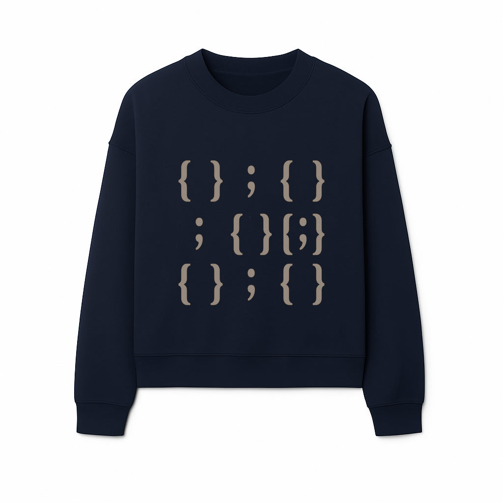 Abstract Typography Wall Art | Modern Design with Brackets and Semicolons | Minimalist Decor for Home or Office - Sweatshirt 1758004721664.jpg