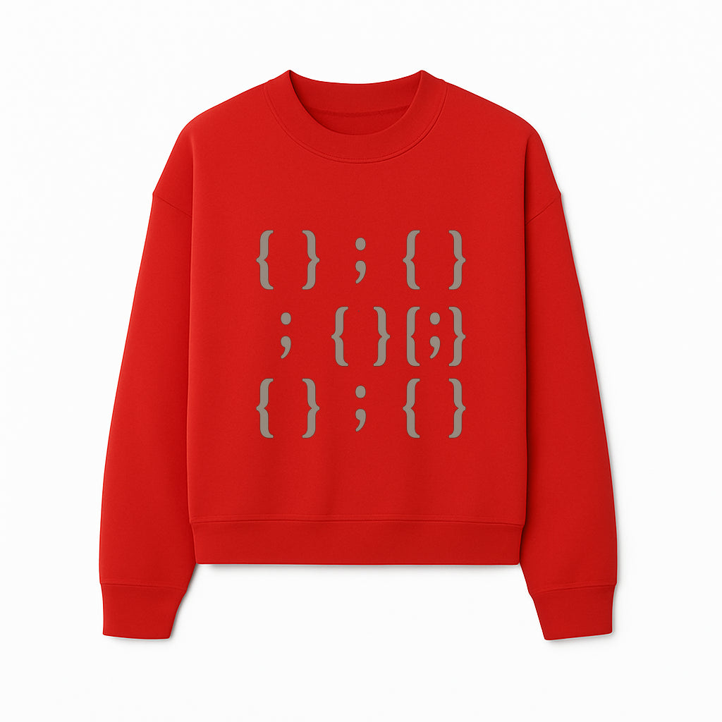 Abstract Typography Wall Art | Modern Design with Brackets and Semicolons | Minimalist Decor for Home or Office - Sweatshirt 1758004721824.jpg