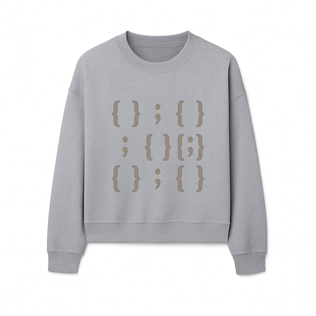 Abstract Typography Wall Art | Modern Design with Brackets and Semicolons | Minimalist Decor for Home or Office - Sweatshirt 1758004721950.jpg
