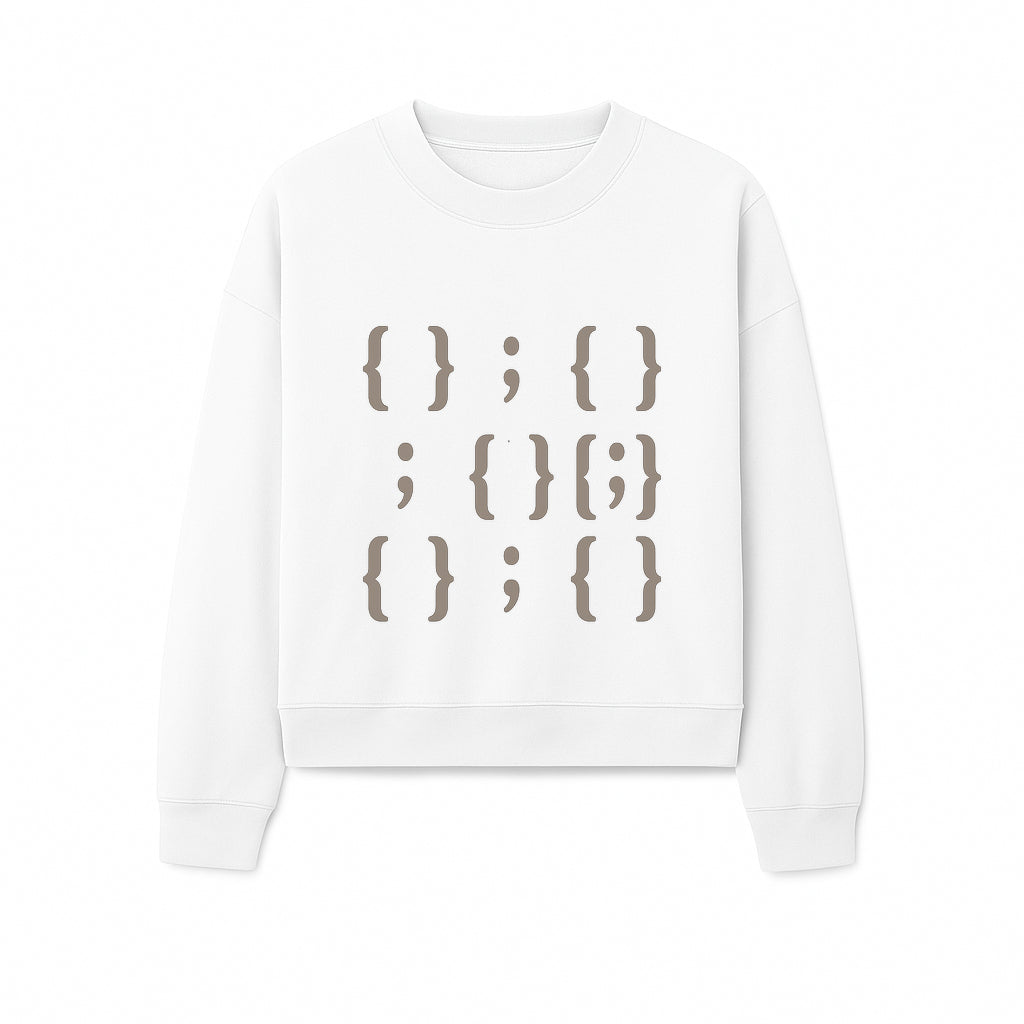 Abstract Typography Wall Art | Modern Design with Brackets and Semicolons | Minimalist Decor for Home or Office - Sweatshirt 1758004722109.jpg