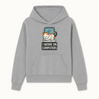 Cat Lover's Desk Decor: 'I Work on Computers' Cute Cat Laptop Design for Tech Enthusiasts and Pet Owners - Hoodie 1758004723358.jpg
