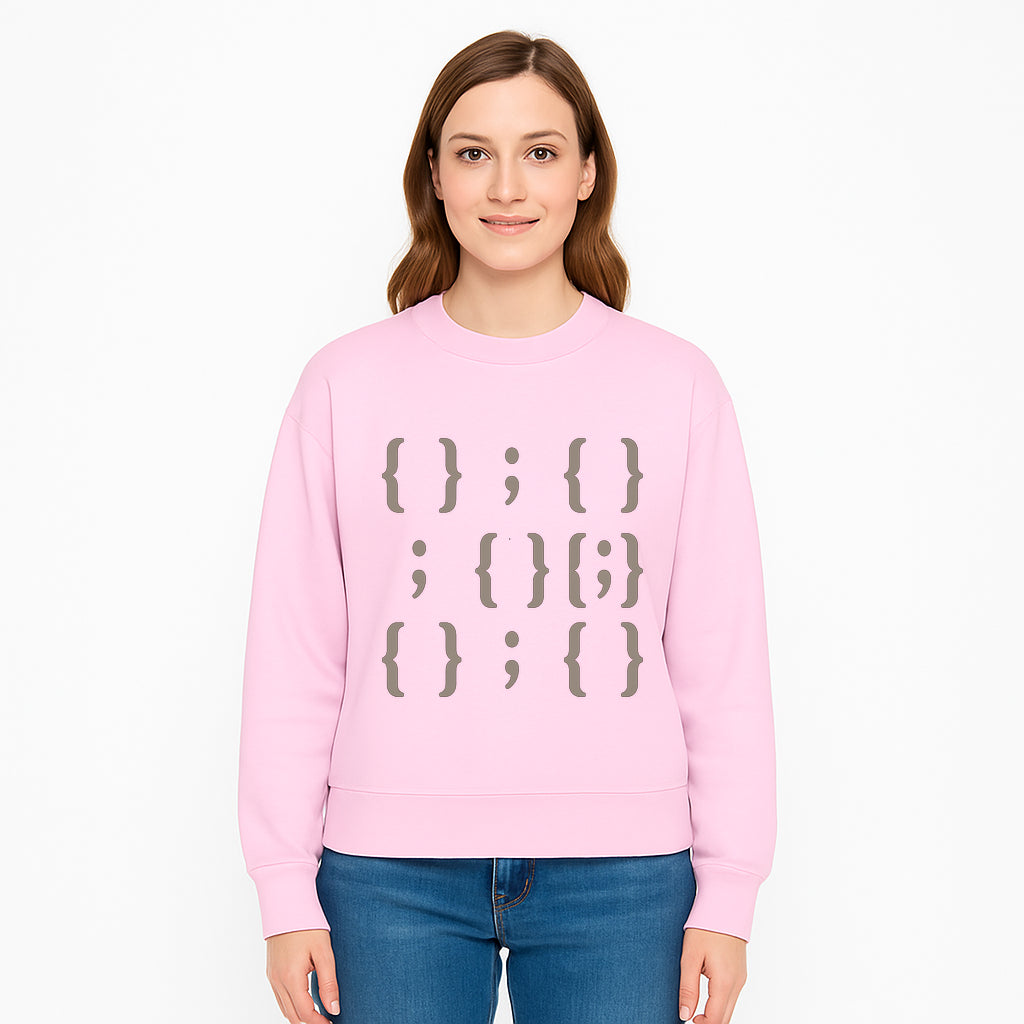 Abstract Typography Wall Art | Modern Design with Brackets and Semicolons | Minimalist Decor for Home or Office - Sweatshirt 1758004723431.jpg
