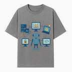 AI Robot Technology Illustration for Data Security, Analytics, and Coding - Digital Art Print for Tech Enthusiasts - T-shirt 1758004725687.jpg