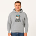 Cat Lover's Desk Decor: 'I Work on Computers' Cute Cat Laptop Design for Tech Enthusiasts and Pet Owners - Hoodie 1758004725741.jpg