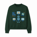 AI Robot Technology Illustration for Data Security, Analytics, and Coding - Digital Art Print for Tech Enthusiasts - Sweatshirt 1758004728785.jpg