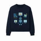 AI Robot Technology Illustration for Data Security, Analytics, and Coding - Digital Art Print for Tech Enthusiasts - Sweatshirt 1758004729472.jpg