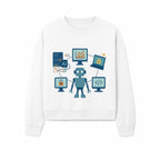 AI Robot Technology Illustration for Data Security, Analytics, and Coding - Digital Art Print for Tech Enthusiasts - Sweatshirt 1758004729955.jpg