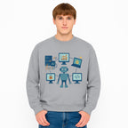 AI Robot Technology Illustration for Data Security, Analytics, and Coding - Digital Art Print for Tech Enthusiasts - Sweatshirt 1758004731111.jpg