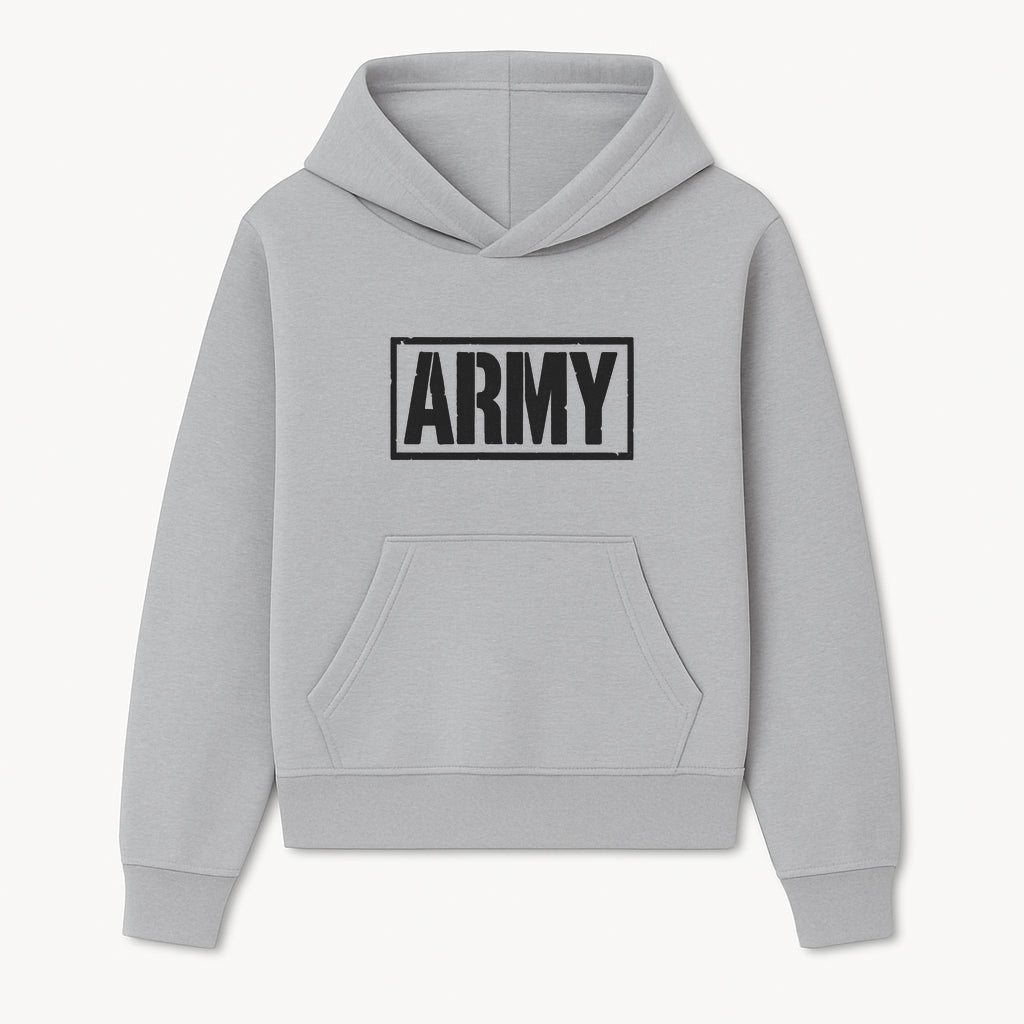 Bold 'ARMY' Graphic Print Wall Art Decor - Military-Inspired Home Decoration - Perfect for Veterans and Army Enthusiasts - Hoodie 1758008557716.jpg