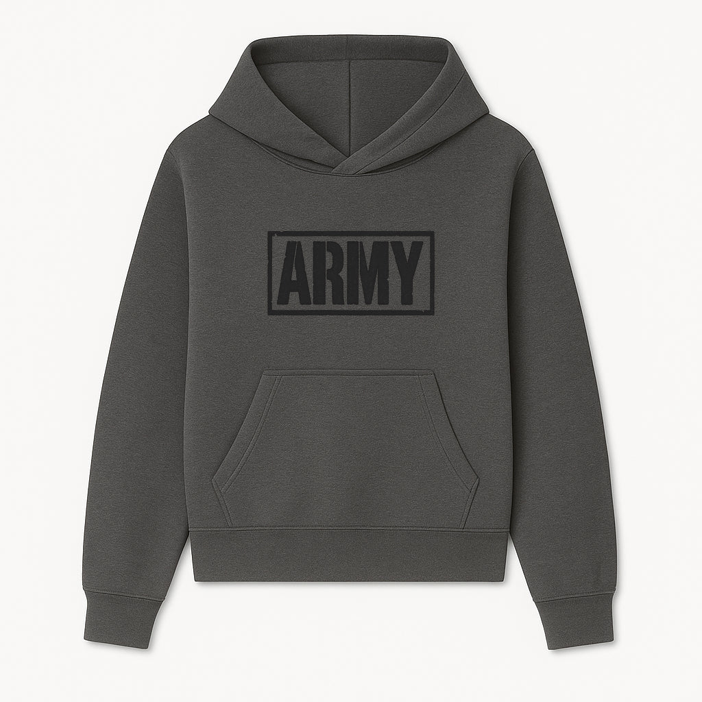 Bold 'ARMY' Graphic Print Wall Art Decor - Military-Inspired Home Decoration - Perfect for Veterans and Army Enthusiasts - Hoodie 1758008557991.jpg