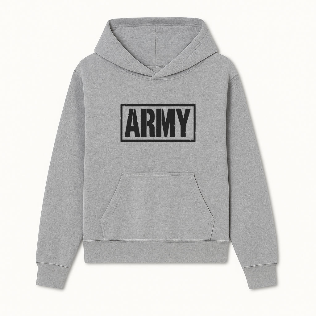 Bold 'ARMY' Graphic Print Wall Art Decor - Military-Inspired Home Decoration - Perfect for Veterans and Army Enthusiasts - Hoodie 1758008558271.jpg