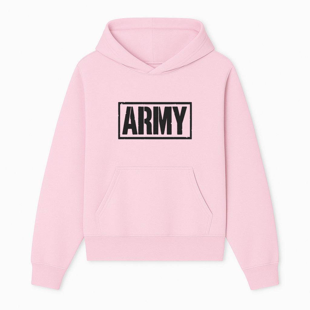 Bold 'ARMY' Graphic Print Wall Art Decor - Military-Inspired Home Decoration - Perfect for Veterans and Army Enthusiasts - Hoodie 1758008558555.jpg