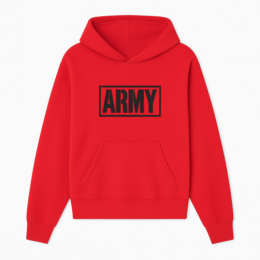 Bold 'ARMY' Graphic Print Wall Art Decor - Military-Inspired Home Decoration - Perfect for Veterans and Army Enthusiasts - Hoodie 1758008558941.jpg