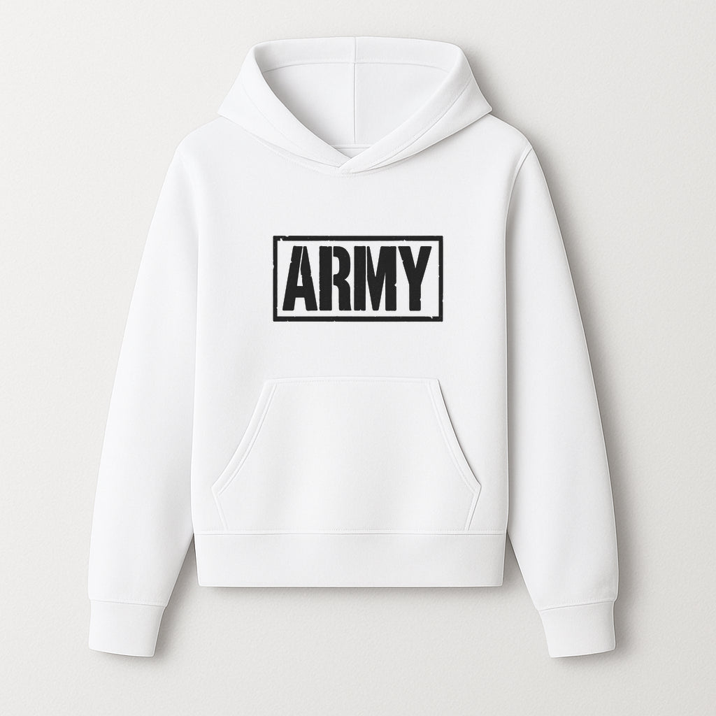 Bold 'ARMY' Graphic Print Wall Art Decor - Military-Inspired Home Decoration - Perfect for Veterans and Army Enthusiasts - Hoodie 1758008559220.jpg