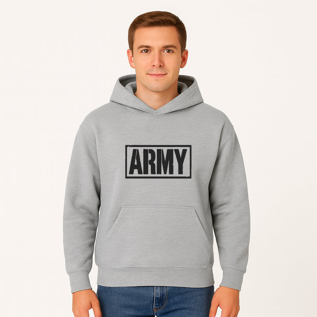 Bold 'ARMY' Graphic Print Wall Art Decor - Military-Inspired Home Decoration - Perfect for Veterans and Army Enthusiasts - Hoodie 1758008560348.jpg