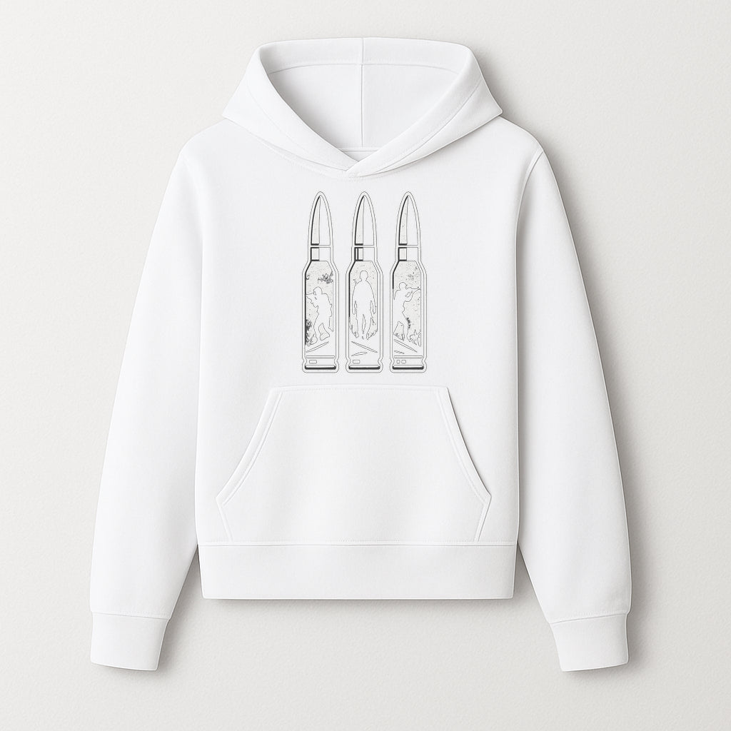 Bullet Art Print with Soldier Silhouettes | Military Decor | Unique Wall Art for Gun Enthusiasts | Home or Office Decoration - Hoodie 1758008560622.jpg
