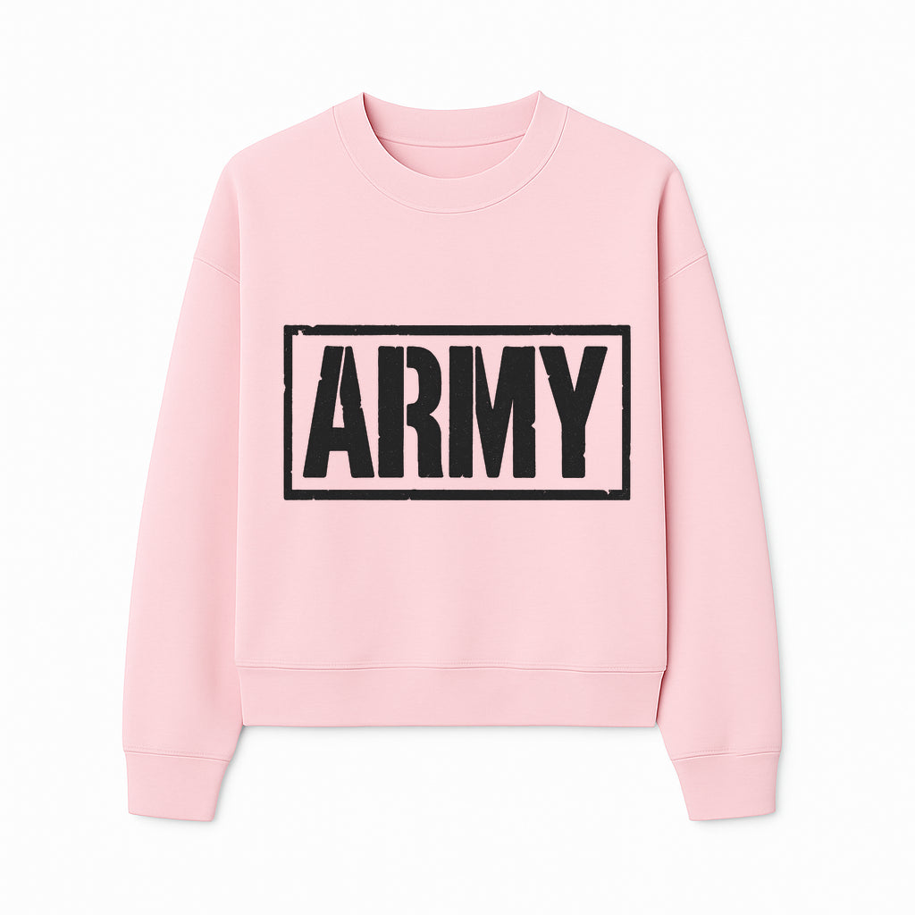 Bold 'ARMY' Graphic Print Wall Art Decor - Military-Inspired Home Decoration - Perfect for Veterans and Army Enthusiasts - Sweatshirt 1758008564218.jpg