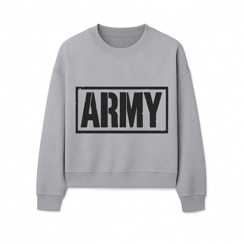 Bold 'ARMY' Graphic Print Wall Art Decor - Military-Inspired Home Decoration - Perfect for Veterans and Army Enthusiasts - Sweatshirt 1758008564747.jpg